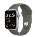 Apple Watch Series SE 2nd Gen 44mm Aluminum Case with Olive sports band